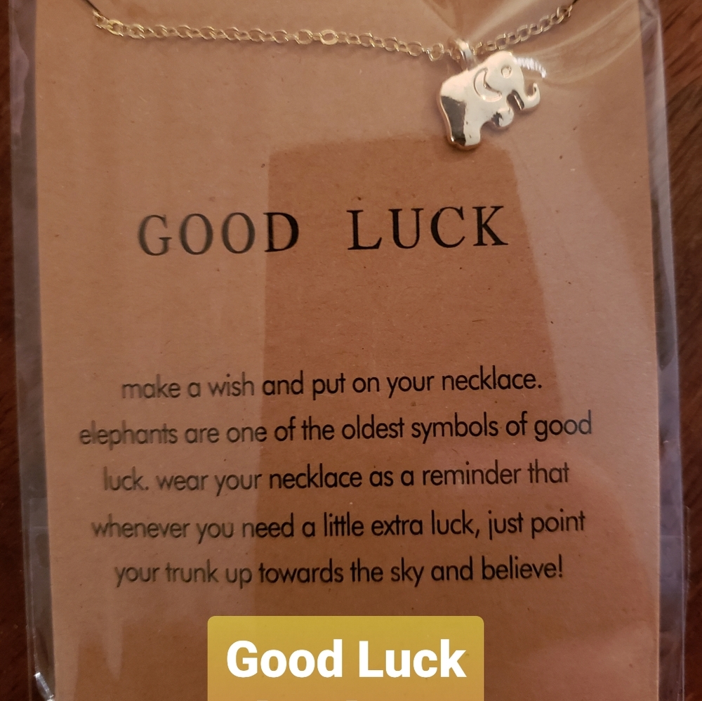 Good Luck Elephant Necklace-NIP